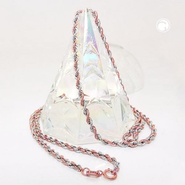 Kette 2mm Kordelkette bicolor 9Kt GOLD 45cm Kette 2mm Kordelkette bicolor 9Kt GOLD 45cm