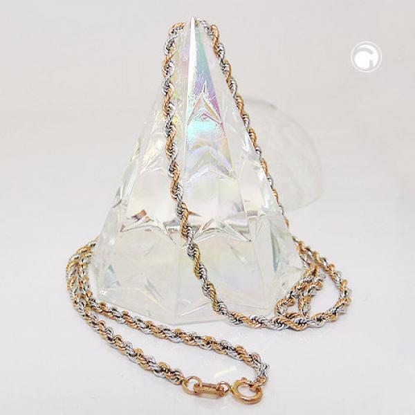 Kette 2,8mm Kordelkette bicolor 14Kt GOLD 45cm Kette 2,8mm Kordelkette bicolor 14Kt GOLD 45cm