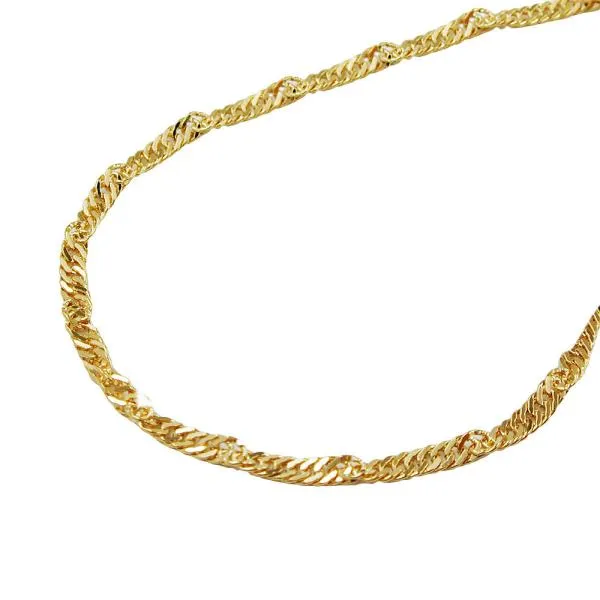 Kette 1,3mm Singapurkette 14Kt GOLD 42cm Kette 1,3mm Singapurkette 14Kt GOLD 42cm