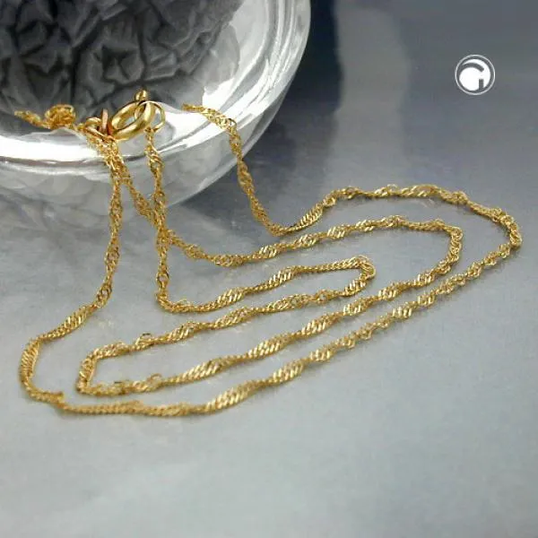 Kette 1,3mm Singapurkette 14Kt GOLD 42cm Kette 1,3mm Singapurkette 14Kt GOLD 42cm
