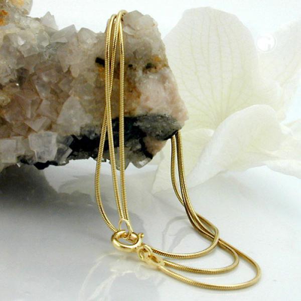 Kette 1mm Schlange rund 9Kt GOLD 45cm