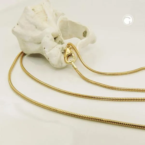 Kette 1,2mm Schlange rund 14Kt GOLD 50cm Kette 1,2mm Schlange rund 14Kt GOLD 50cm