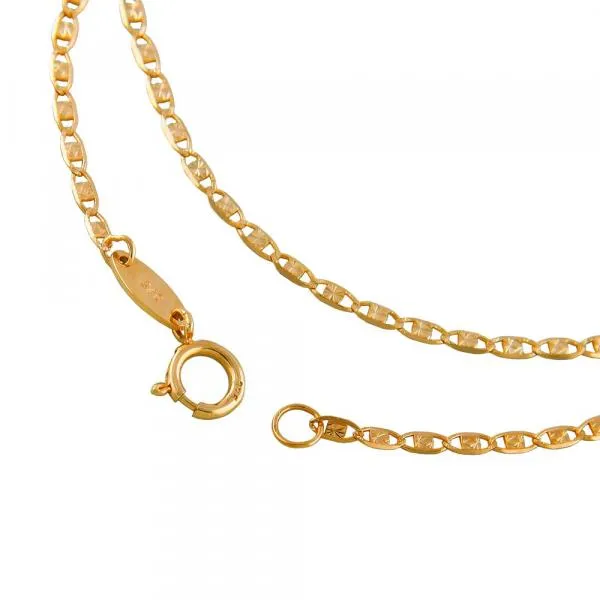 Kette 1,5mm Collier Fantasiekette 9Kt GOLD 45cm