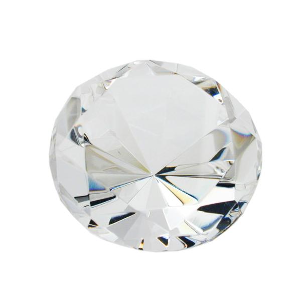 Glasstein 50x35mm mit Diamantschliff kristall klar Glasstein 50x35mm mit Diamantschliff kristall klar