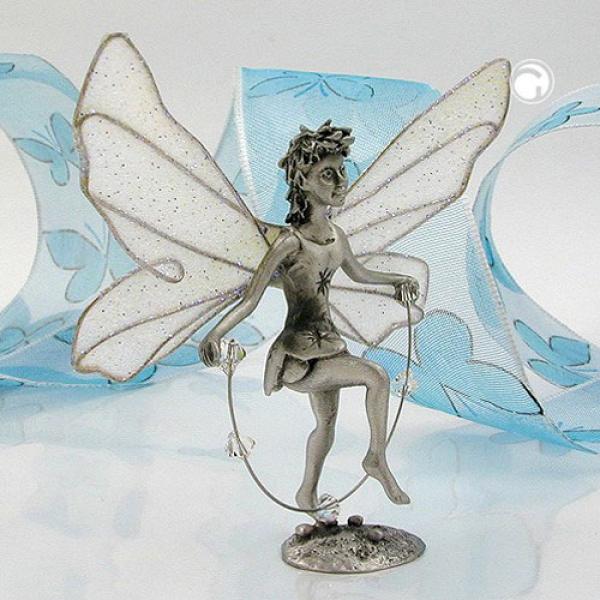 Tischdekoration 65mm Zinnfigur Elfe mit Springseil Corinn