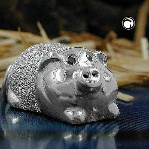 Anhänger 22x11mm Schweinchen Silber 925