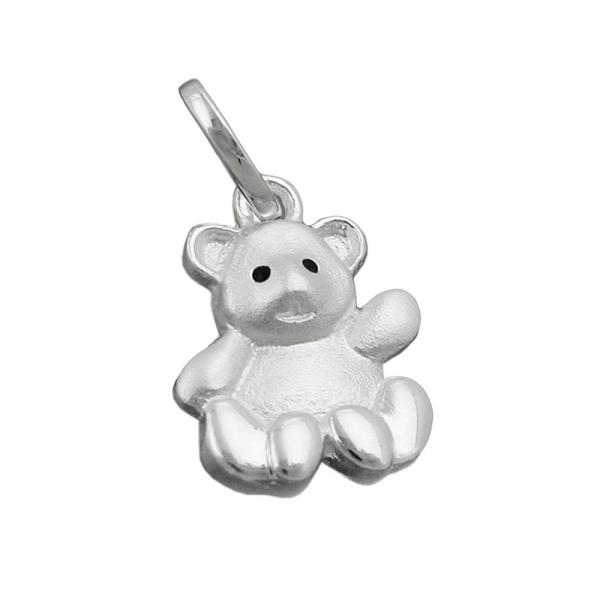 Anhänger 14x10mm Bärchen matt-glänzend Silber 925 Anhänger 14x10mm Bärchen matt-glänzend Silber 925