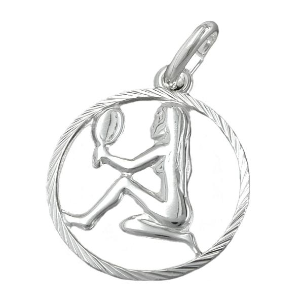 Anhänger 15mm Sternzeichen Jungfrau Silber 925 Anhänger 15mm Sternzeichen Jungfrau Silber 925
