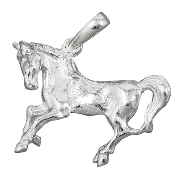Anhänger 32x25mm großes Pferd massiv ausgeformt glänzend Silber 925 Anhänger 32x25mm großes Pferd massiv ausgeformt glänzend Silber 925