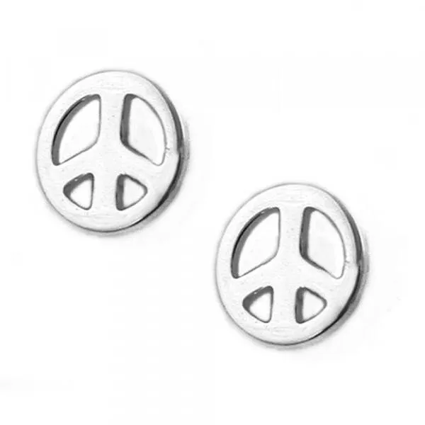 Ohrstecker Ohrring 45mm Peace/Friedens-Symbol Silber 925 Ohrstecker Ohrring 45mm Peace/Friedens-Symbol Silber 925