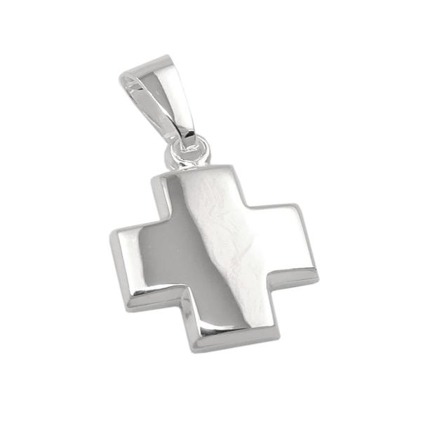 Anhänger 11x11mm Kreuz glänzend Silber 925 Anhänger 11x11mm Kreuz glänzend Silber 925