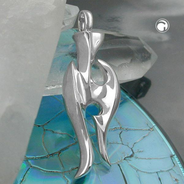 Anhänger 40x14mm massiv glänzend Silber 925 Anhänger 40x14mm massiv glänzend Silber 925