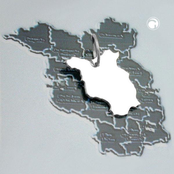 Anhänger 20x14,5mm BRD-Bundesland Brandenburg glänzend Silber 925 Anhänger 20x14,5mm BRD-Bundesland Brandenburg glänzend Silber 925
