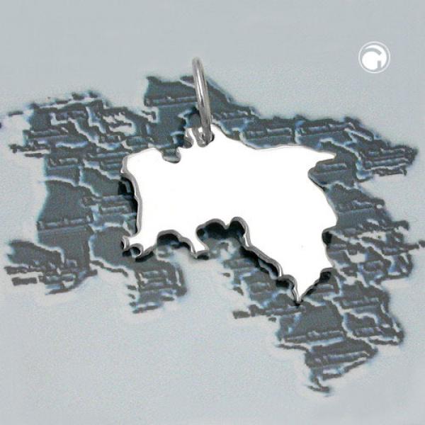 Anhänger 15x19mm BRD-Bundesland Niedersachsen glänzend Silber 925 Anhänger 15x19mm BRD-Bundesland Niedersachsen glänzend Silber 925