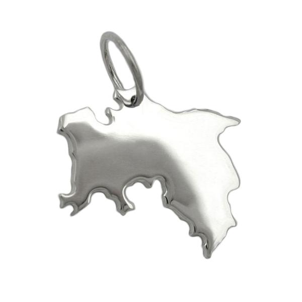 Anhänger 15x19mm BRD-Bundesland Niedersachsen glänzend Silber 925 Anhänger 15x19mm BRD-Bundesland Niedersachsen glänzend Silber 925