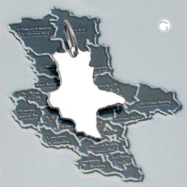 Anhänger 21x16mm BRD-Bundesland Sachsen-Anhalt glänzend Silber 925 Anhänger 21x16mm BRD-Bundesland Sachsen-Anhalt glänzend Silber 925