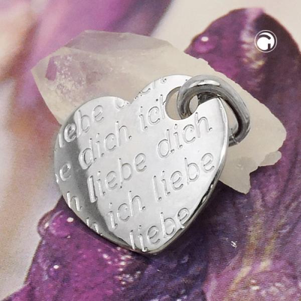 Anhänger 20x22mm Herz -Ich liebe Dich- Silber 925 Anhänger 20x22mm Herz -Ich liebe Dich- Silber 925