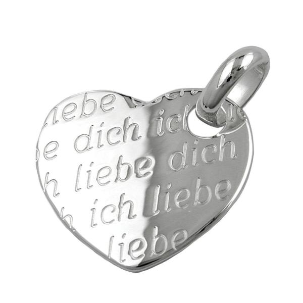 Anhänger 20x22mm Herz -Ich liebe Dich- Silber 925 Anhänger 20x22mm Herz -Ich liebe Dich- Silber 925