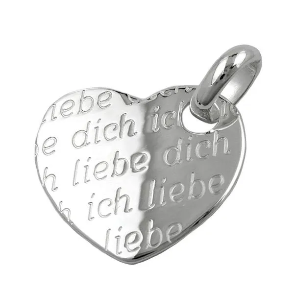 Anhänger 20x22mm Herz -Ich liebe Dich- Silber 925 Anhänger 20x22mm Herz -Ich liebe Dich- Silber 925