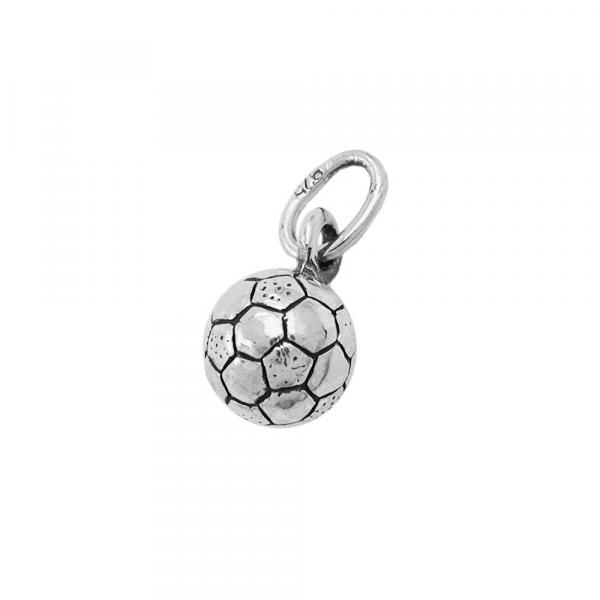 Anhänger 7mm Fußball mit Öse Silber 925 Anhänger 7mm Fußball mit Öse Silber 925