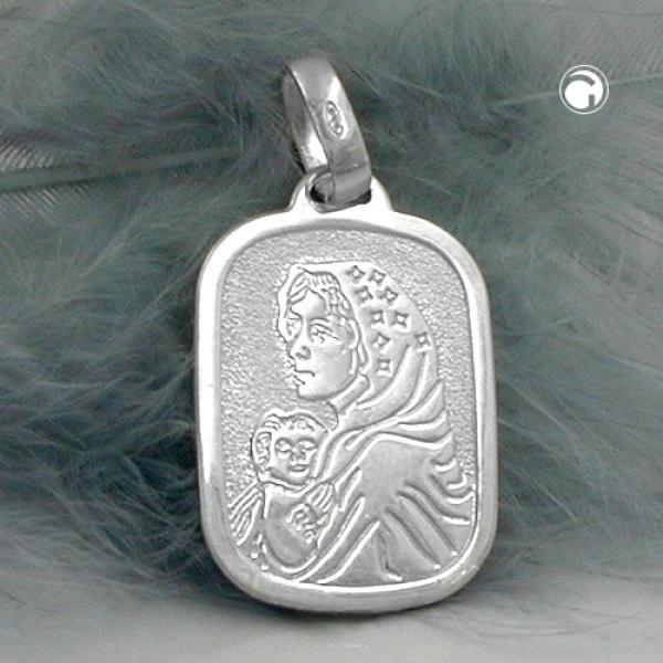 Anhänger 21x15mm Maria mit Jesuskind Silber 925 Anhänger 21x15mm Maria mit Jesuskind Silber 925