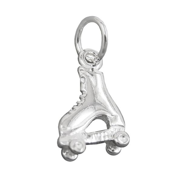 Anhänger 13x9mm Schuh mit Rollen Silber 925 Anhänger 13x9mm Schuh mit Rollen Silber 925