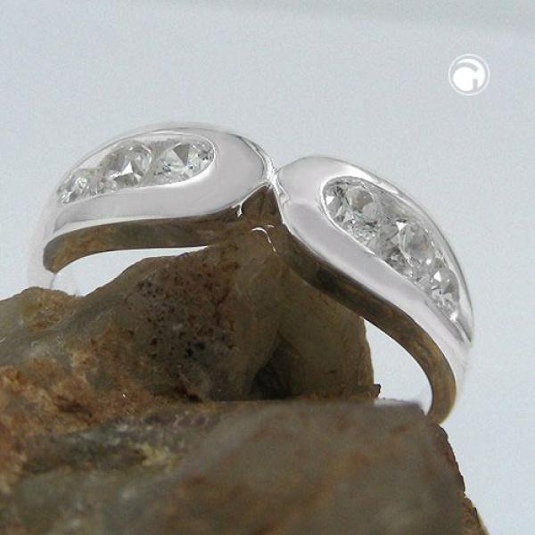 Ring 6mm mit 6 Zirkonias glänzend Silber 925 Ringgröße 54 Ring 6mm mit 6 Zirkonias glänzend Silber 925 Ringgröße 54
