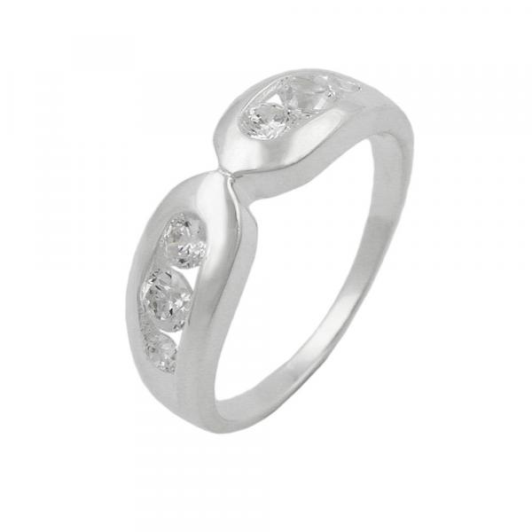 Ring 6mm mit 6 Zirkonias glänzend Silber 925 Ringgröße 54 Ring 6mm mit 6 Zirkonias glänzend Silber 925 Ringgröße 54