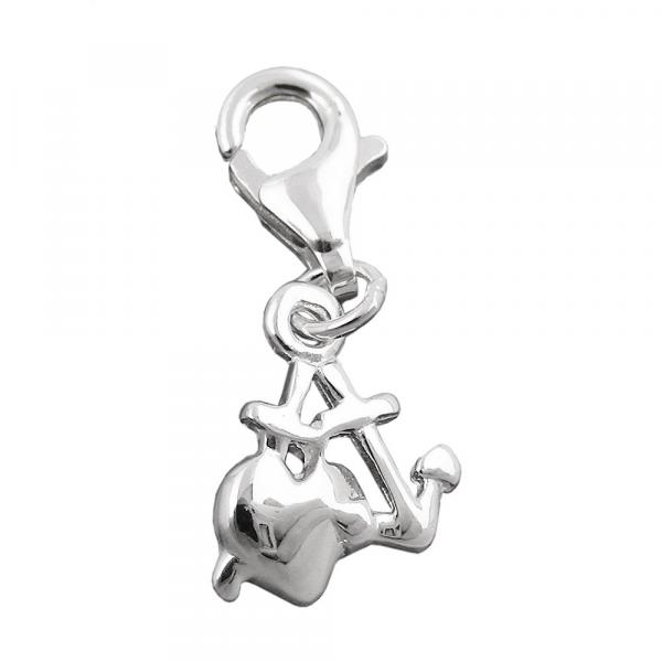 Anhänger 10mm Charm Seemannsgrab glänzend Silber 925 Anhänger 10mm Charm Seemannsgrab glänzend Silber 925