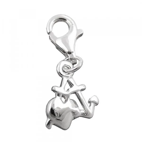 Anhänger 10mm Charm Seemannsgrab glänzend Silber 925 Anhänger 10mm Charm Seemannsgrab glänzend Silber 925