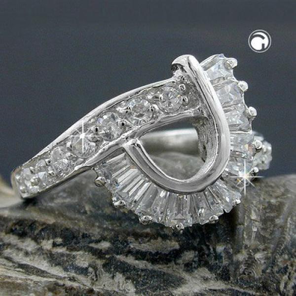 Ring 14mm mit vielen Zirkonias glänzend rhodiniert Silber 925 Ringgröße 60 Ring 14mm mit vielen Zirkonias glänzend rhodiniert Silber 925 Ringgröße 60