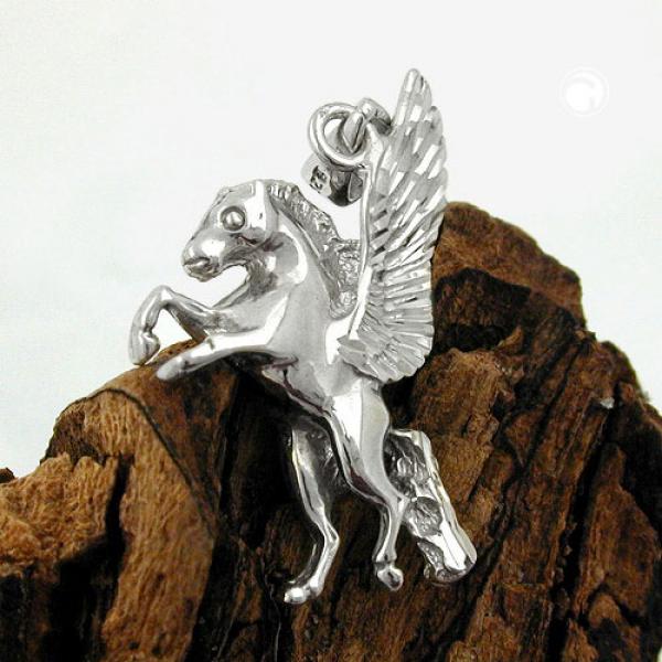 Anhänger 22x18mm Fabelwesen Pferd mit Flügeln Silber 925 Anhänger 22x18mm Fabelwesen Pferd mit Flügeln Silber 925