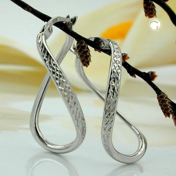 Creole oval rhodiniert Silber 925 Creole oval rhodiniert Silber 925