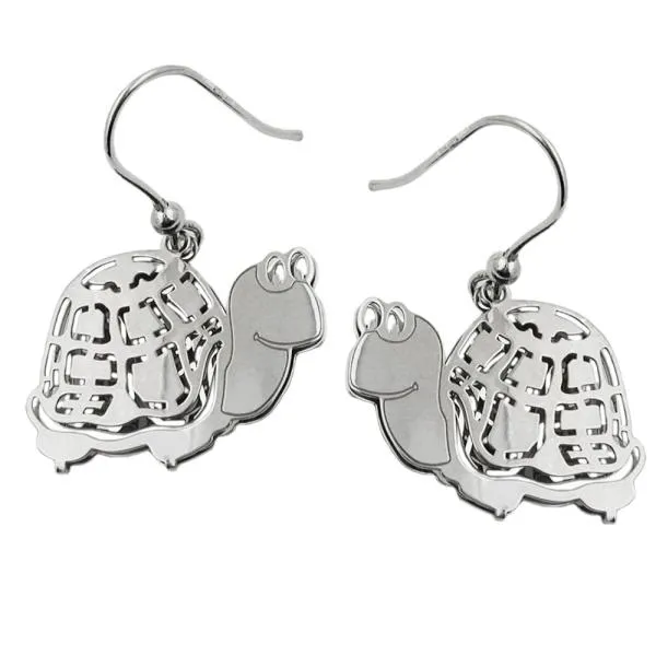 Ohrhaken 38x21mm Schildkröte Silber 925 Ohrhaken 38x21mm Schildkröte Silber 925
