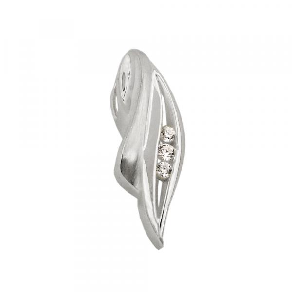 Anhänger 20x6mm Zirkonia matt-glänzend Silber 925 Anhänger 20x6mm Zirkonia matt-glänzend Silber 925