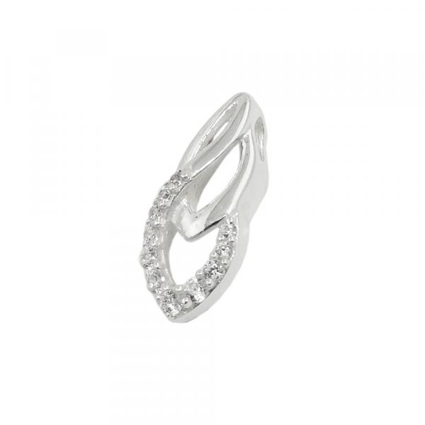 Anhänger 17x7mm mit Zirkonias Silber 925 Anhänger 17x7mm mit Zirkonias Silber 925