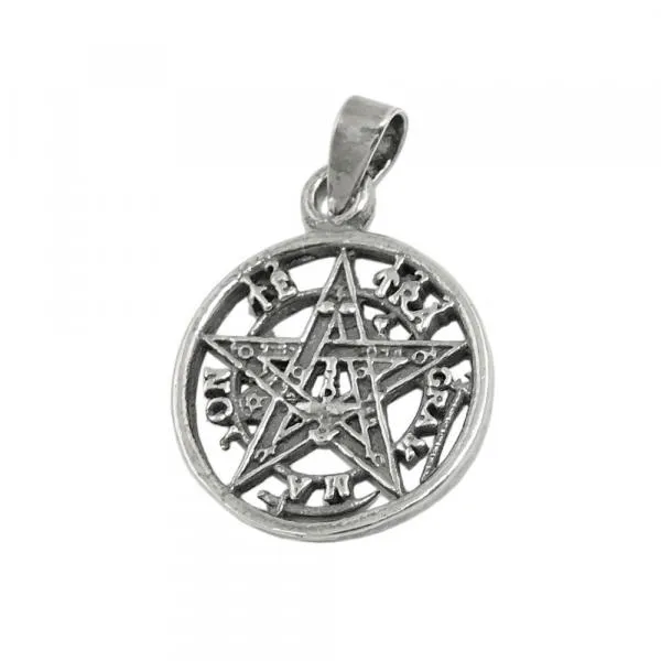 Anhänger 15mm Pentagramm Amulett geschwärzt Silber 925 Anhänger 15mm Pentagramm Amulett geschwärzt Silber 925