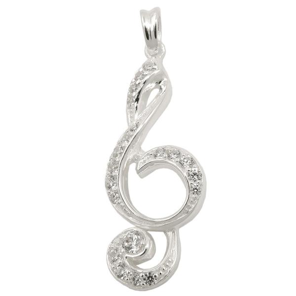 Anhänger 28x11mm Notenschlüssel Silber 925 Anhänger 28x11mm Notenschlüssel Silber 925