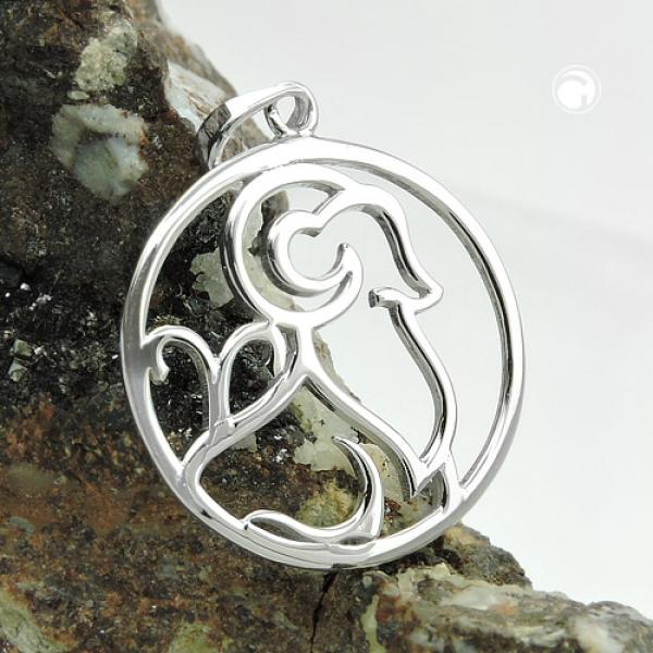 Anhänger 21mm Sternzeichen Widder glänzend rhodiniert Silber 925 Anhänger 21mm Sternzeichen Widder glänzend rhodiniert Silber 925