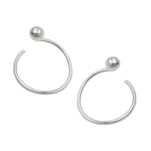 Ohrstecker Ohrring 15mm Ohrspirale mit Kugel Silber 925 Ohrstecker Ohrring 15mm Ohrspirale mit Kugel Silber 925