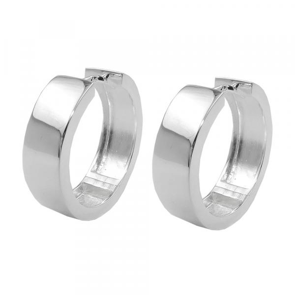 Creole 195x6mm Klappscharnier glänzend Silber 925 Creole 195x6mm Klappscharnier glänzend Silber 925