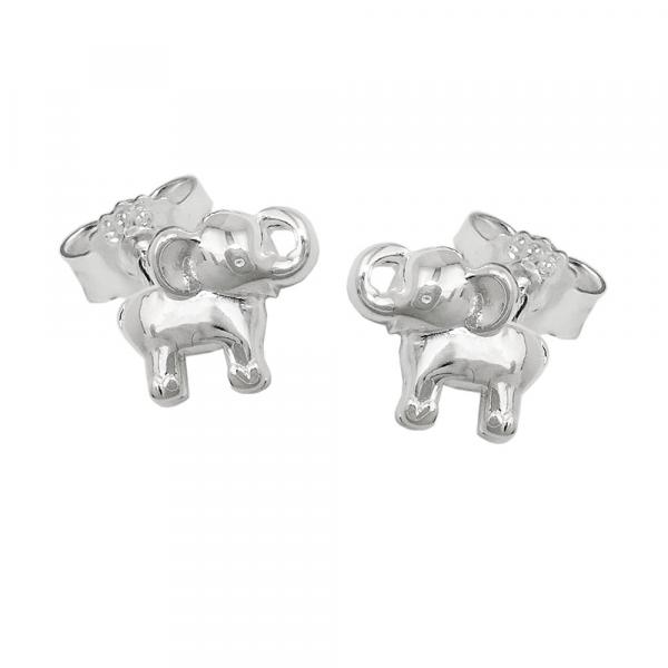 Ohrstecker Ohrringe 6x7mm kleiner Elefant glänzend Silber 925 Ohrstecker Ohrringe 6x7mm kleiner Elefant glänzend Silber 925