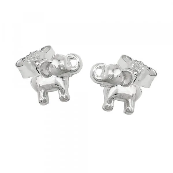 Ohrstecker Ohrringe 6x7mm kleiner Elefant glänzend Silber 925 Ohrstecker Ohrringe 6x7mm kleiner Elefant glänzend Silber 925