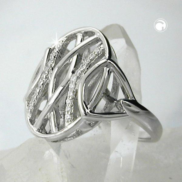 Ring 20mm mit vielen Zirkonias glänzend rhodiniert Silber 925 Ringgröße 54 Ring 20mm mit vielen Zirkonias glänzend rhodiniert Silber 925 Ringgröße 54