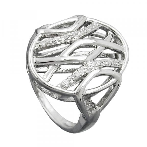 Ring 20mm mit vielen Zirkonias glänzend rhodiniert Silber 925 Ringgröße 62 Ring 20mm mit vielen Zirkonias glänzend rhodiniert Silber 925 Ringgröße 62