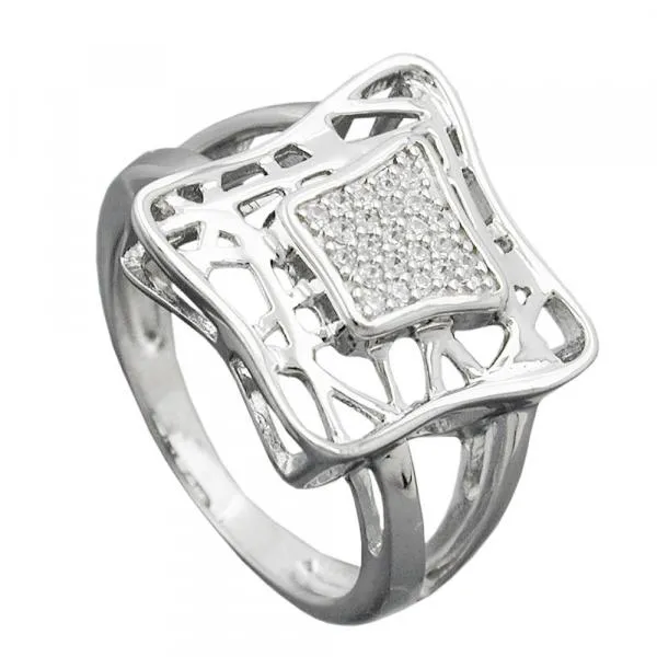 Ring 16mm mit vielen Zirkonias glänzend rhodiniert Silber 925 Ringgröße 60 Ring 16mm mit vielen Zirkonias glänzend rhodiniert Silber 925 Ringgröße 60