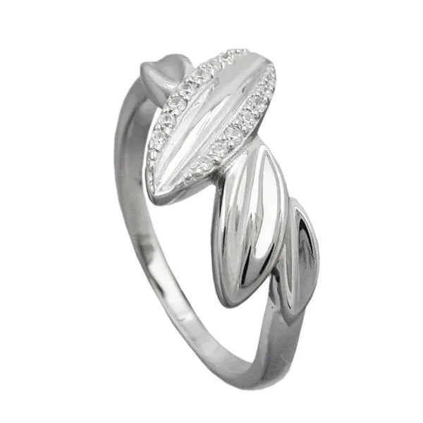 Ring 11mm mit Zirkonias glänzend rhodiniert Silber 925 Ringgröße 54 Ring 11mm mit Zirkonias glänzend rhodiniert Silber 925 Ringgröße 54