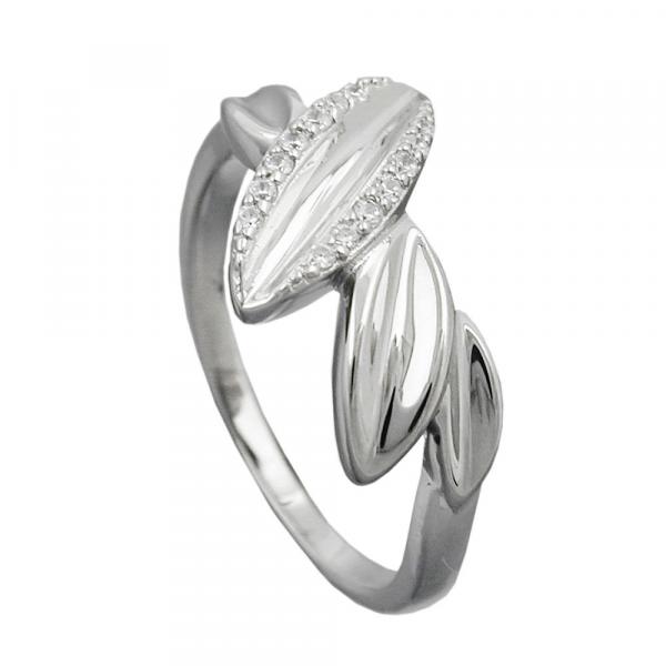 Ring 11mm mit Zirkonias glänzend rhodiniert Silber 925 Ringgröße 56 Ring 11mm mit Zirkonias glänzend rhodiniert Silber 925 Ringgröße 56