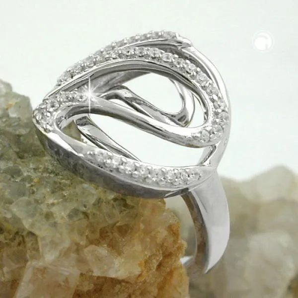 Ring 20mm mit vielen Zirkonias glänzend rhodiniert Silber 925 Ringgröße 56 Ring 20mm mit vielen Zirkonias glänzend rhodiniert Silber 925 Ringgröße 56