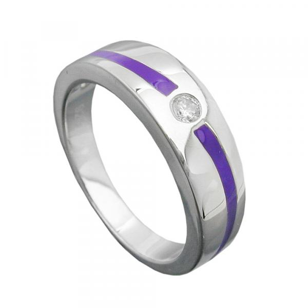Ring 6mm lila Lackeinlage Zirkonia weiß glänzend rhodiniert Silber 925 Ringgröße 62 Ring 6mm lila Lackeinlage Zirkonia weiß glänzend rhodiniert Silber 925 Ringgröße 62